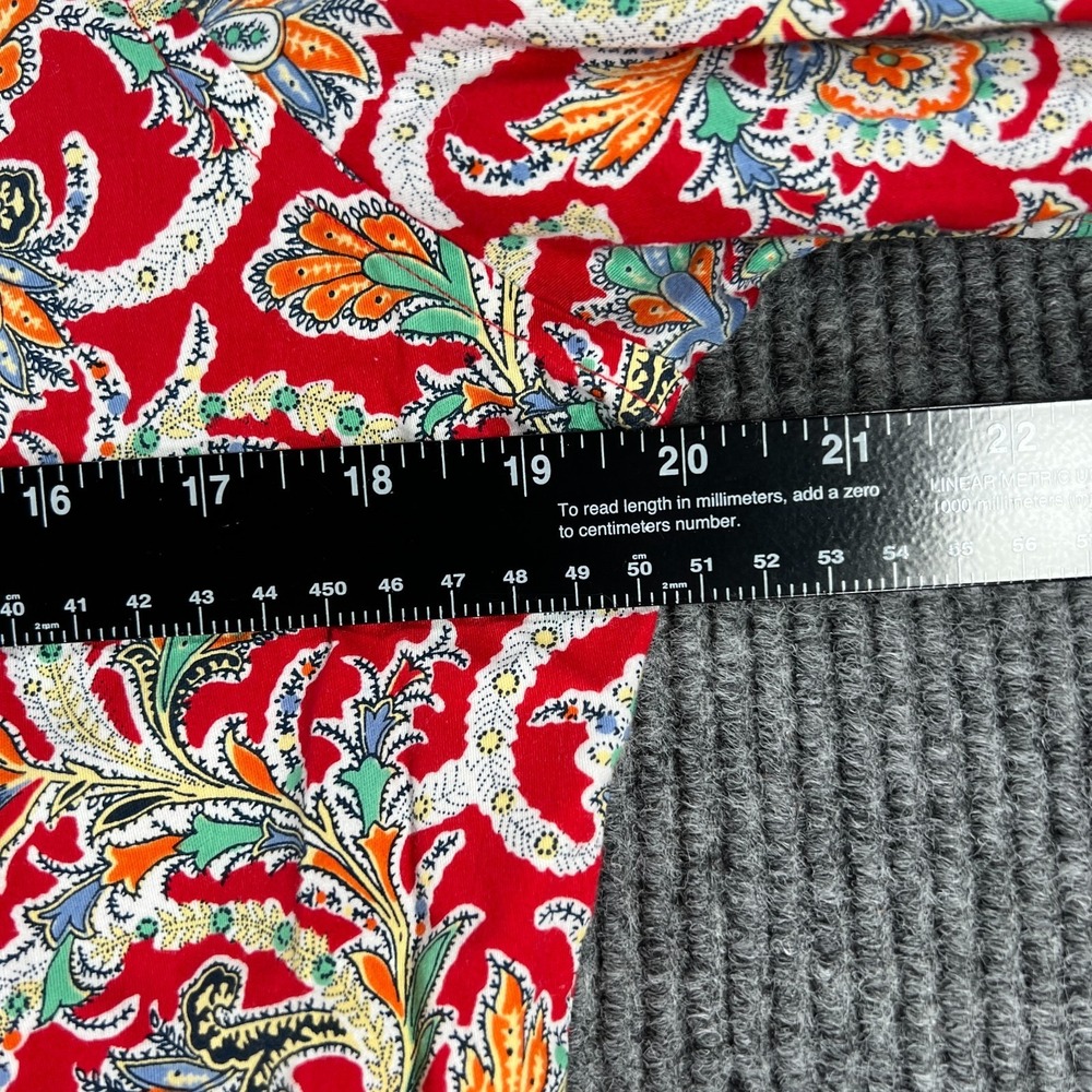 Chaps Petite Shirt Womens Large Red Paisley Long Sleeve No Iron Casual Comfort - Picture 9 of 12